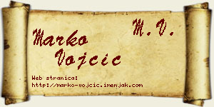 Marko Vojčić vizit kartica